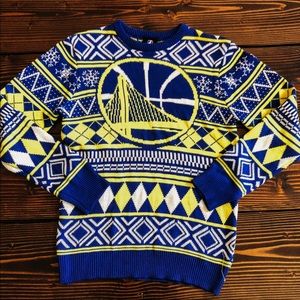 GOLDEN STATE WARRIORS UGLY CHRISTMAS SWEATER SZ M